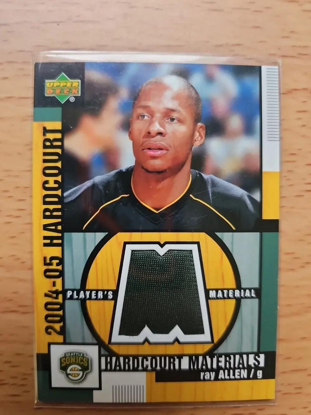 Ray Allen 2004-05 Upper Deck Hardcourt Player Worn Warm-Up SuperSonics